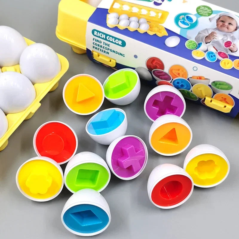 Ovos Montessori™ — Brinquedo Educativo Sensorial de Cores e Formas